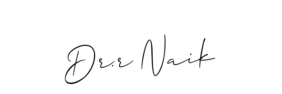 Allison_Script is a professional signature style that is perfect for those who want to add a touch of class to their signature. It is also a great choice for those who want to make their signature more unique. Get Dr.r Naik name to fancy signature for free. Dr.r Naik signature style 2 images and pictures png