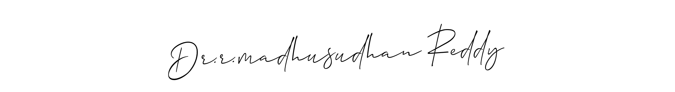 How to make Dr.r.madhusudhan Reddy name signature. Use Allison_Script style for creating short signs online. This is the latest handwritten sign. Dr.r.madhusudhan Reddy signature style 2 images and pictures png