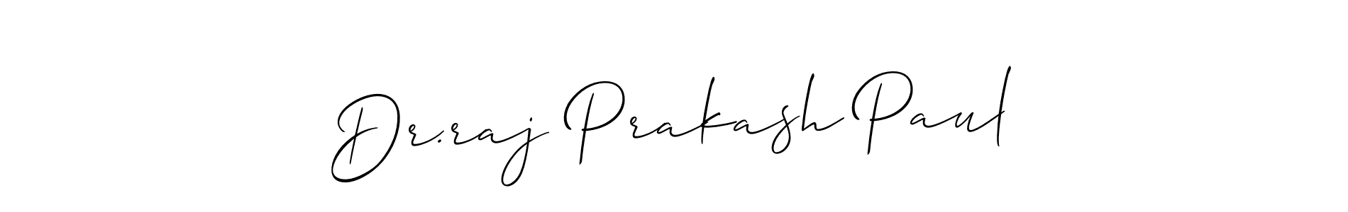 How to make Dr.raj Prakash Paul signature? Allison_Script is a professional autograph style. Create handwritten signature for Dr.raj Prakash Paul name. Dr.raj Prakash Paul signature style 2 images and pictures png