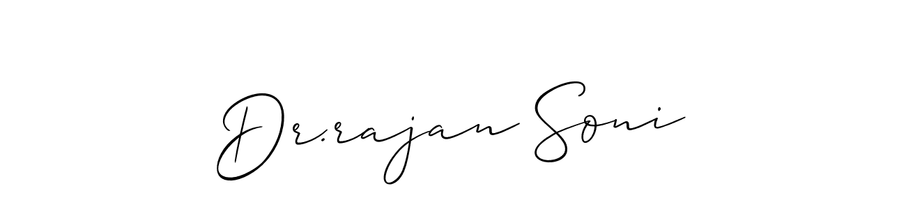 Allison_Script is a professional signature style that is perfect for those who want to add a touch of class to their signature. It is also a great choice for those who want to make their signature more unique. Get Dr.rajan Soni name to fancy signature for free. Dr.rajan Soni signature style 2 images and pictures png