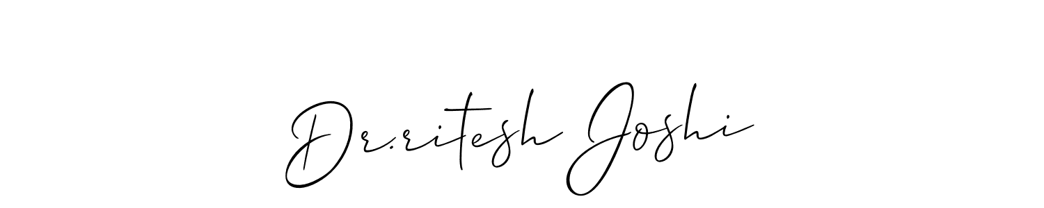 Design your own signature with our free online signature maker. With this signature software, you can create a handwritten (Allison_Script) signature for name Dr.ritesh Joshi. Dr.ritesh Joshi signature style 2 images and pictures png