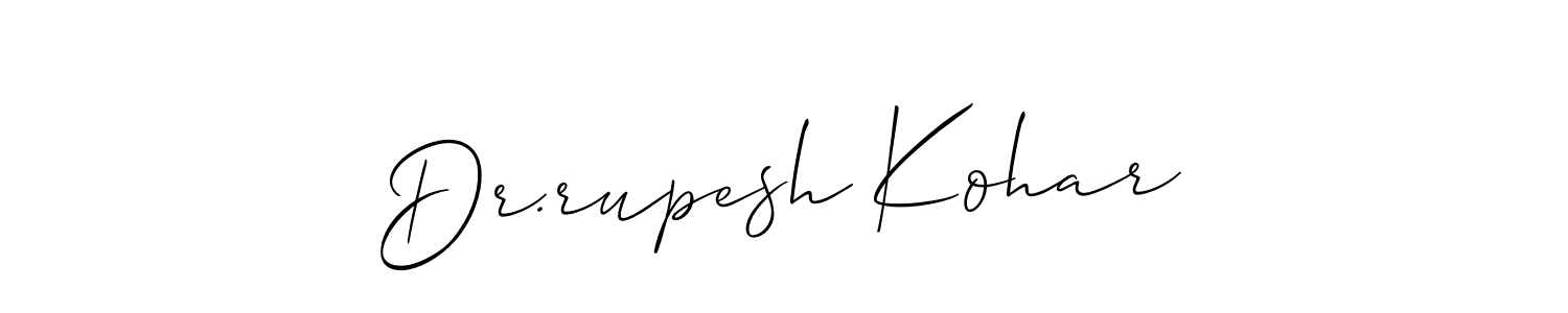 Similarly Allison_Script is the best handwritten signature design. Signature creator online .You can use it as an online autograph creator for name Dr.rupesh Kohar. Dr.rupesh Kohar signature style 2 images and pictures png