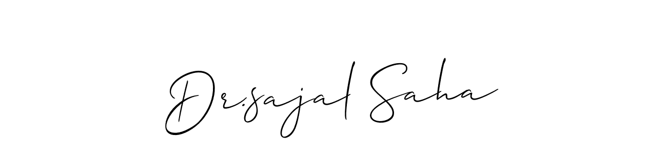 The best way (Allison_Script) to make a short signature is to pick only two or three words in your name. The name Dr.sajal Saha include a total of six letters. For converting this name. Dr.sajal Saha signature style 2 images and pictures png