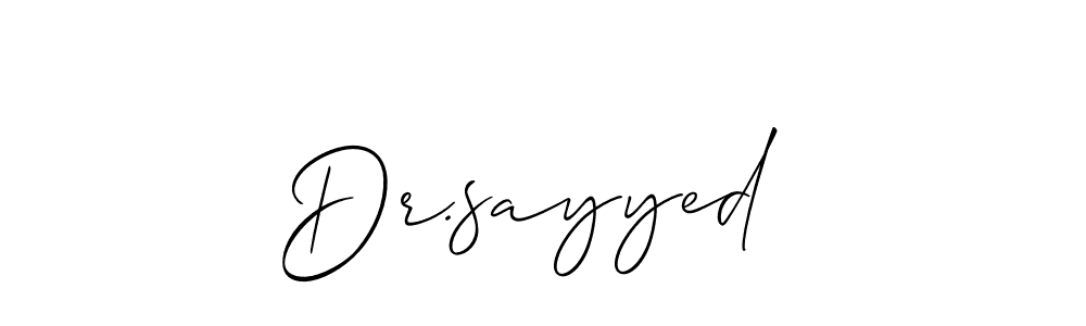 How to make Dr.sayyed  name signature. Use Allison_Script style for creating short signs online. This is the latest handwritten sign. Dr.sayyed  signature style 2 images and pictures png