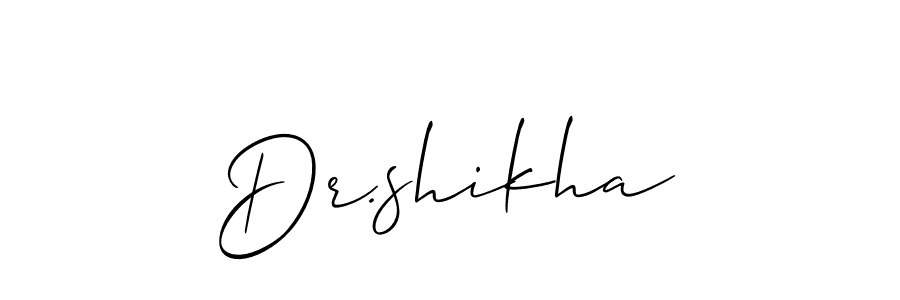 Use a signature maker to create a handwritten signature online. With this signature software, you can design (Allison_Script) your own signature for name Dr.shikha. Dr.shikha signature style 2 images and pictures png