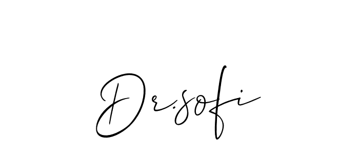 Make a beautiful signature design for name Dr.sofi. With this signature (Allison_Script) style, you can create a handwritten signature for free. Dr.sofi signature style 2 images and pictures png