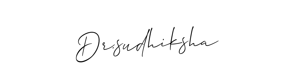 The best way (Allison_Script) to make a short signature is to pick only two or three words in your name. The name Dr.sudhiksha include a total of six letters. For converting this name. Dr.sudhiksha signature style 2 images and pictures png