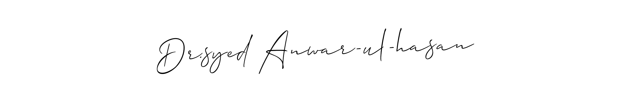 Allison_Script is a professional signature style that is perfect for those who want to add a touch of class to their signature. It is also a great choice for those who want to make their signature more unique. Get Dr.syed Anwar-ul-hasan name to fancy signature for free. Dr.syed Anwar-ul-hasan signature style 2 images and pictures png