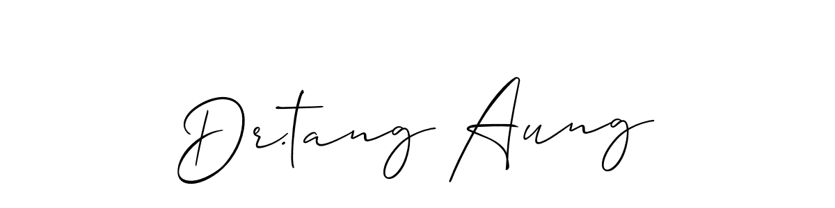 This is the best signature style for the Dr.tang Aung name. Also you like these signature font (Allison_Script). Mix name signature. Dr.tang Aung signature style 2 images and pictures png