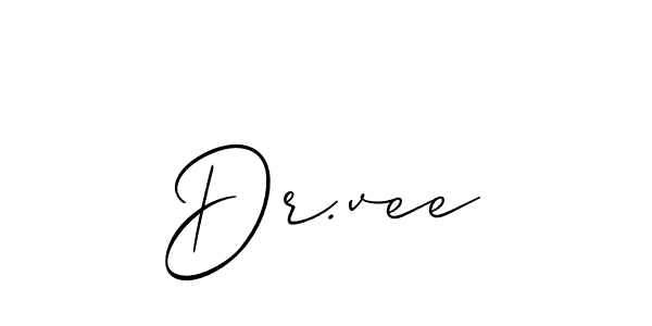 How to make Dr.vee name signature. Use Allison_Script style for creating short signs online. This is the latest handwritten sign. Dr.vee signature style 2 images and pictures png