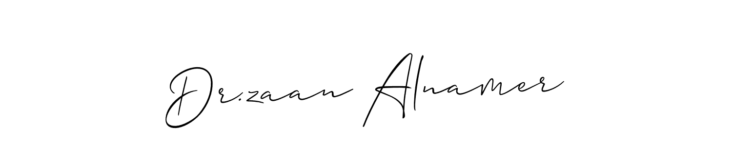 Also You can easily find your signature by using the search form. We will create Dr.zaan Alnamer name handwritten signature images for you free of cost using Allison_Script sign style. Dr.zaan Alnamer signature style 2 images and pictures png