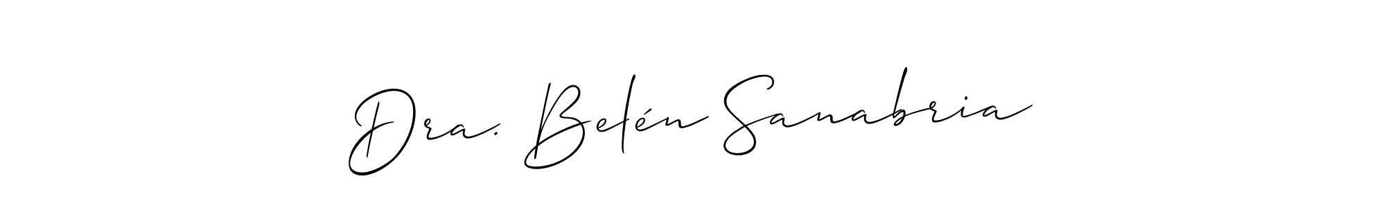 You should practise on your own different ways (Allison_Script) to write your name (Dra. Belén Sanabria) in signature. don't let someone else do it for you. Dra. Belén Sanabria signature style 2 images and pictures png