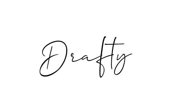 Use a signature maker to create a handwritten signature online. With this signature software, you can design (Allison_Script) your own signature for name Drafty. Drafty signature style 2 images and pictures png
