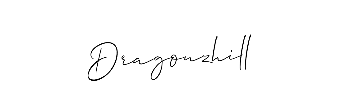 Allison_Script is a professional signature style that is perfect for those who want to add a touch of class to their signature. It is also a great choice for those who want to make their signature more unique. Get Dragonzhill name to fancy signature for free. Dragonzhill signature style 2 images and pictures png