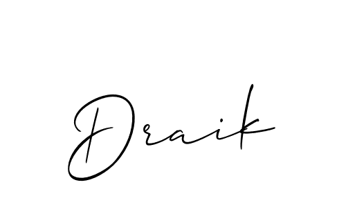 Draik stylish signature style. Best Handwritten Sign (Allison_Script) for my name. Handwritten Signature Collection Ideas for my name Draik. Draik signature style 2 images and pictures png