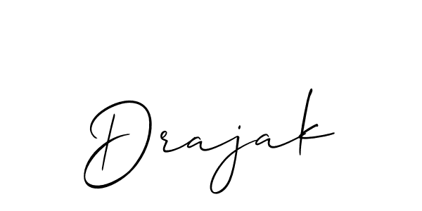 It looks lik you need a new signature style for name Drajak. Design unique handwritten (Allison_Script) signature with our free signature maker in just a few clicks. Drajak signature style 2 images and pictures png