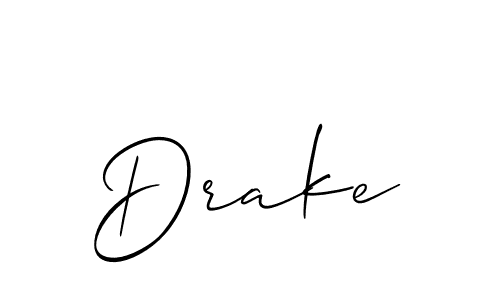 Create a beautiful signature design for name Drake. With this signature (Allison_Script) fonts, you can make a handwritten signature for free. Drake signature style 2 images and pictures png