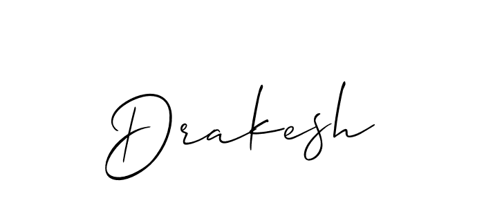 Best and Professional Signature Style for Drakesh. Allison_Script Best Signature Style Collection. Drakesh signature style 2 images and pictures png