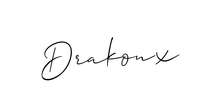 How to make Drakonx name signature. Use Allison_Script style for creating short signs online. This is the latest handwritten sign. Drakonx signature style 2 images and pictures png