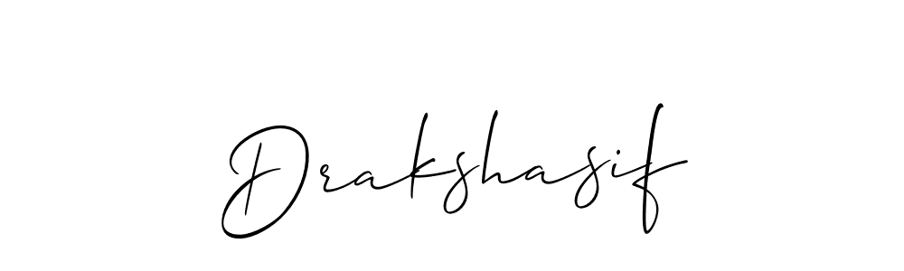 Make a short Drakshasif signature style. Manage your documents anywhere anytime using Allison_Script. Create and add eSignatures, submit forms, share and send files easily. Drakshasif signature style 2 images and pictures png