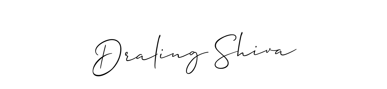 Make a beautiful signature design for name Draling Shiva. Use this online signature maker to create a handwritten signature for free. Draling Shiva signature style 2 images and pictures png