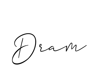 Create a beautiful signature design for name Dram. With this signature (Allison_Script) fonts, you can make a handwritten signature for free. Dram signature style 2 images and pictures png