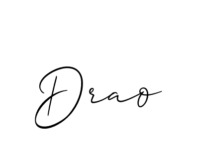 Make a short Drao signature style. Manage your documents anywhere anytime using Allison_Script. Create and add eSignatures, submit forms, share and send files easily. Drao signature style 2 images and pictures png