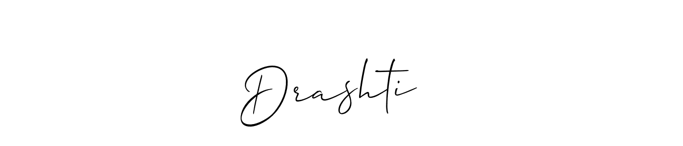 How to make Drashti ❤️ signature? Allison_Script is a professional autograph style. Create handwritten signature for Drashti ❤️ name. Drashti ❤️ signature style 2 images and pictures png