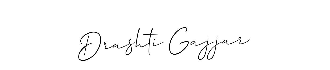 You should practise on your own different ways (Allison_Script) to write your name (Drashti Gajjar) in signature. don't let someone else do it for you. Drashti Gajjar signature style 2 images and pictures png