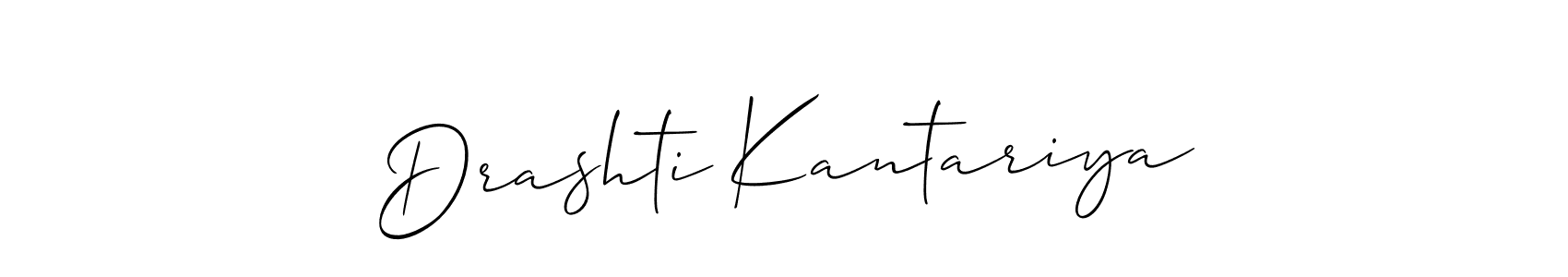 Similarly Allison_Script is the best handwritten signature design. Signature creator online .You can use it as an online autograph creator for name Drashti Kantariya. Drashti Kantariya signature style 2 images and pictures png