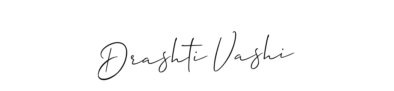 Also we have Drashti Vashi name is the best signature style. Create professional handwritten signature collection using Allison_Script autograph style. Drashti Vashi signature style 2 images and pictures png