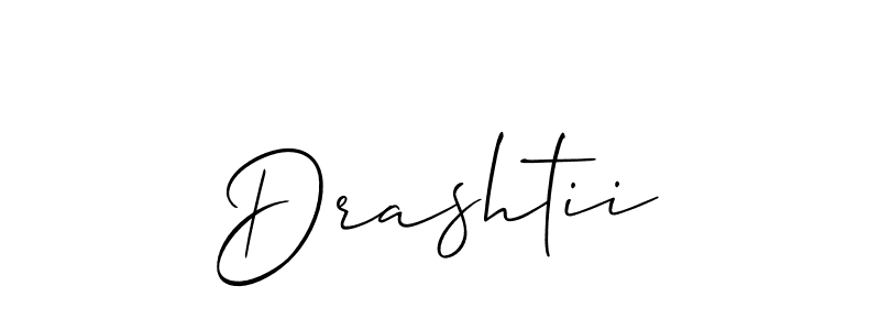 Drashtii stylish signature style. Best Handwritten Sign (Allison_Script) for my name. Handwritten Signature Collection Ideas for my name Drashtii. Drashtii signature style 2 images and pictures png