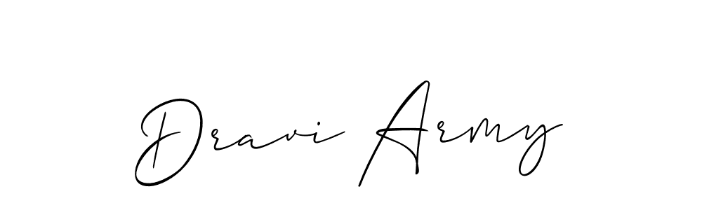 Make a short Dravi Army signature style. Manage your documents anywhere anytime using Allison_Script. Create and add eSignatures, submit forms, share and send files easily. Dravi Army signature style 2 images and pictures png