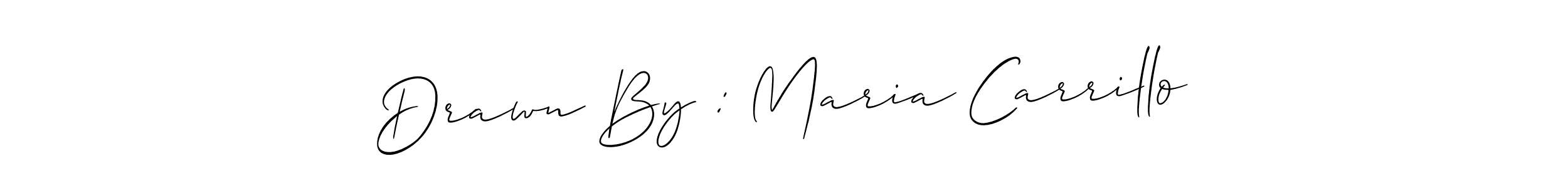 Allison_Script is a professional signature style that is perfect for those who want to add a touch of class to their signature. It is also a great choice for those who want to make their signature more unique. Get Drawn By : Maria Carrillo name to fancy signature for free. Drawn By : Maria Carrillo signature style 2 images and pictures png