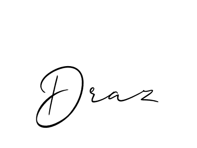 Draz stylish signature style. Best Handwritten Sign (Allison_Script) for my name. Handwritten Signature Collection Ideas for my name Draz. Draz signature style 2 images and pictures png