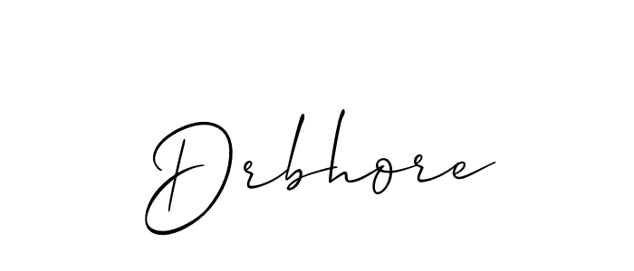 Use a signature maker to create a handwritten signature online. With this signature software, you can design (Allison_Script) your own signature for name Drbhore. Drbhore signature style 2 images and pictures png