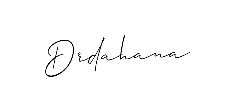 Design your own signature with our free online signature maker. With this signature software, you can create a handwritten (Allison_Script) signature for name Drdahana. Drdahana signature style 2 images and pictures png