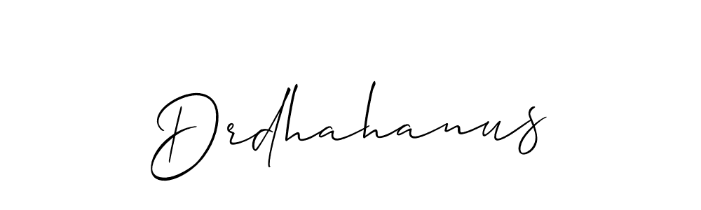 How to make Drdhahanus signature? Allison_Script is a professional autograph style. Create handwritten signature for Drdhahanus name. Drdhahanus signature style 2 images and pictures png