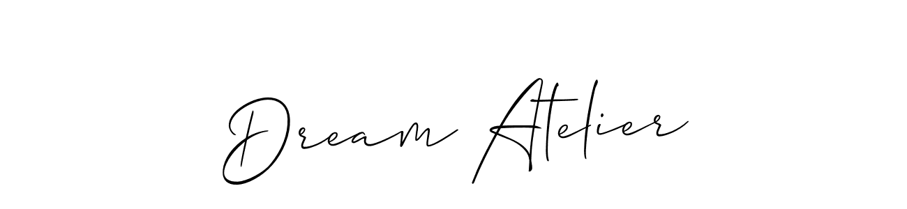 Use a signature maker to create a handwritten signature online. With this signature software, you can design (Allison_Script) your own signature for name Dream Atelier. Dream Atelier signature style 2 images and pictures png