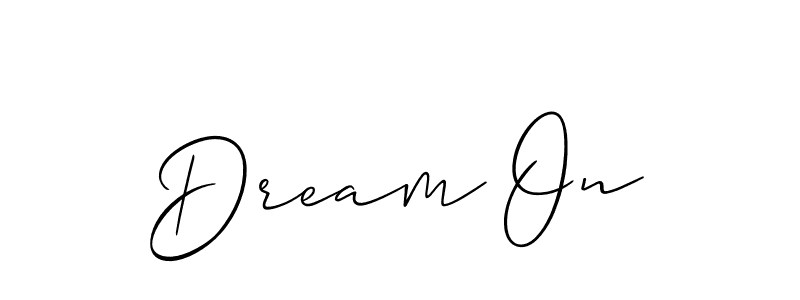 Similarly Allison_Script is the best handwritten signature design. Signature creator online .You can use it as an online autograph creator for name Dream On. Dream On signature style 2 images and pictures png