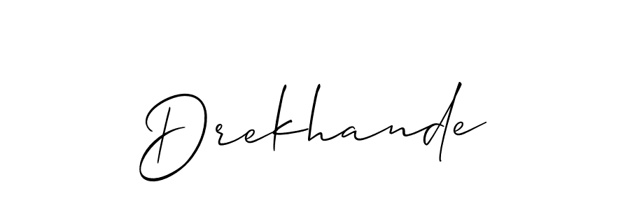 How to Draw Drekhande signature style? Allison_Script is a latest design signature styles for name Drekhande. Drekhande signature style 2 images and pictures png