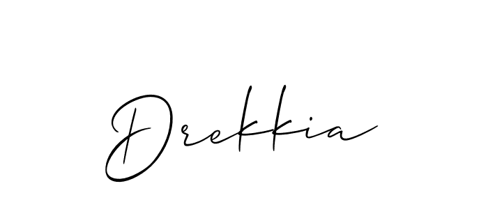 Best and Professional Signature Style for Drekkia. Allison_Script Best Signature Style Collection. Drekkia signature style 2 images and pictures png