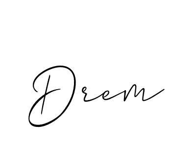 Make a beautiful signature design for name Drem. Use this online signature maker to create a handwritten signature for free. Drem signature style 2 images and pictures png