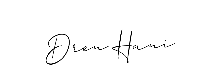 Also we have Dren Hani name is the best signature style. Create professional handwritten signature collection using Allison_Script autograph style. Dren Hani signature style 2 images and pictures png