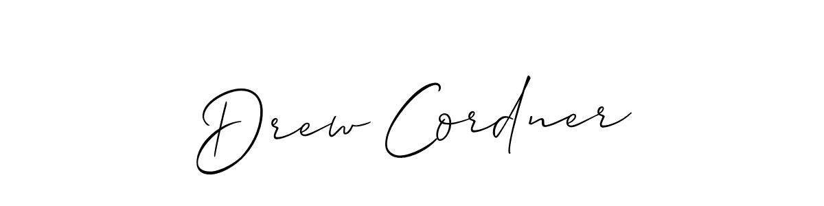 Check out images of Autograph of Drew Cordner name. Actor Drew Cordner Signature Style. Allison_Script is a professional sign style online. Drew Cordner signature style 2 images and pictures png