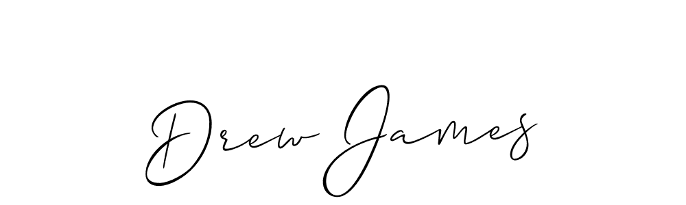 How to make Drew James name signature. Use Allison_Script style for creating short signs online. This is the latest handwritten sign. Drew James signature style 2 images and pictures png