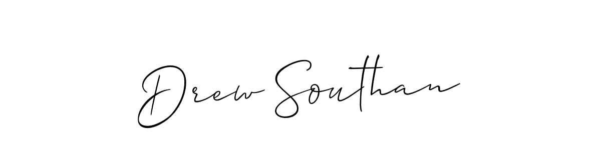 You should practise on your own different ways (Allison_Script) to write your name (Drew Southan) in signature. don't let someone else do it for you. Drew Southan signature style 2 images and pictures png