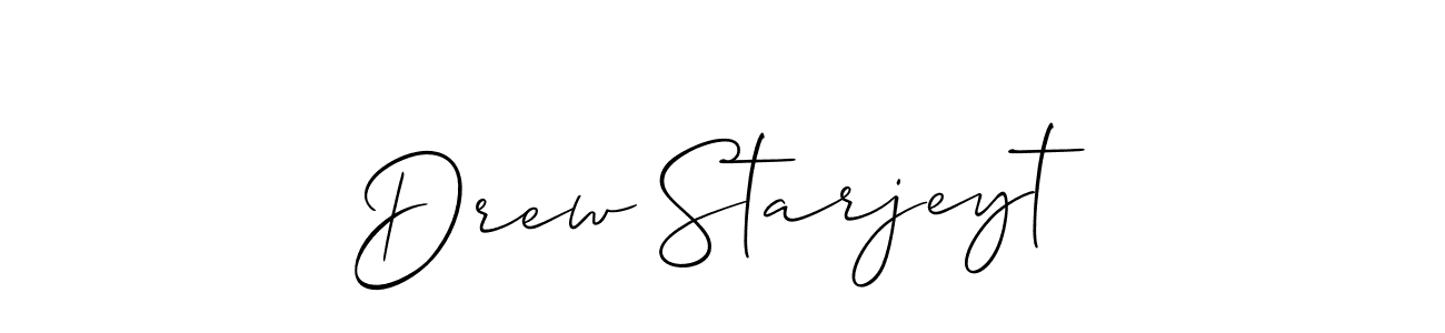 How to Draw Drew Starjeyt signature style? Allison_Script is a latest design signature styles for name Drew Starjeyt. Drew Starjeyt signature style 2 images and pictures png