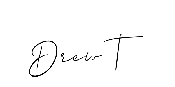 You should practise on your own different ways (Allison_Script) to write your name (Drew T) in signature. don't let someone else do it for you. Drew T signature style 2 images and pictures png