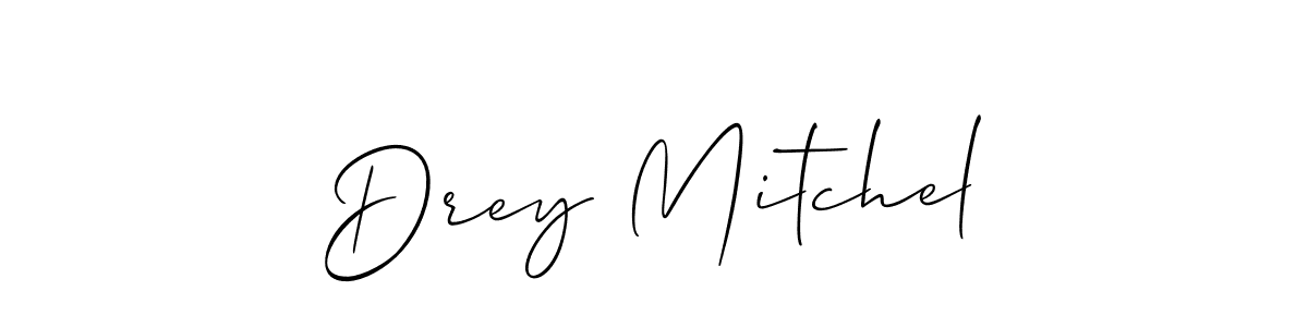 You should practise on your own different ways (Allison_Script) to write your name (Drey Mitchel) in signature. don't let someone else do it for you. Drey Mitchel signature style 2 images and pictures png